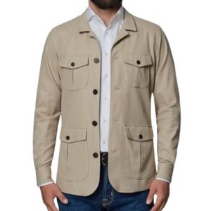 NWT Emanuel Berg Beige Ryan Cotton Shirt Jacket - Sz 50